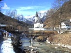 Archiv Foto Webcam Malerwinkel in Ramsau bei Berchtesgaden - Ortskirche St. Sebastian 09:00