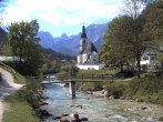 Archiv Foto Webcam Malerwinkel in Ramsau bei Berchtesgaden - Ortskirche St. Sebastian 13:00