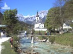 Archiv Foto Webcam Malerwinkel in Ramsau bei Berchtesgaden - Ortskirche St. Sebastian 09:00