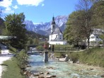 Archiv Foto Webcam Malerwinkel in Ramsau bei Berchtesgaden - Ortskirche St. Sebastian 11:00