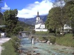 Archiv Foto Webcam Malerwinkel in Ramsau bei Berchtesgaden - Ortskirche St. Sebastian 09:00