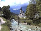 Archiv Foto Webcam Malerwinkel in Ramsau bei Berchtesgaden - Ortskirche St. Sebastian 13:00