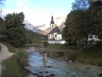 Archiv Foto Webcam Malerwinkel in Ramsau bei Berchtesgaden - Ortskirche St. Sebastian 06:00