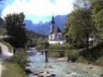 Archiv Foto Webcam Malerwinkel in Ramsau bei Berchtesgaden - Ortskirche St. Sebastian 13:00