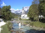 Archiv Foto Webcam Malerwinkel in Ramsau bei Berchtesgaden - Ortskirche St. Sebastian 07:00