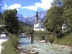 Archiv Foto Webcam Malerwinkel in Ramsau bei Berchtesgaden - Ortskirche St. Sebastian 11:00