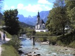 Archiv Foto Webcam Malerwinkel in Ramsau bei Berchtesgaden - Ortskirche St. Sebastian 13:00