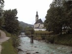 Archiv Foto Webcam Malerwinkel in Ramsau bei Berchtesgaden - Ortskirche St. Sebastian 17:00