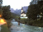 Archiv Foto Webcam Malerwinkel in Ramsau bei Berchtesgaden - Ortskirche St. Sebastian 03:00