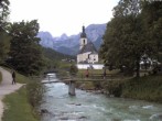 Archiv Foto Webcam Malerwinkel in Ramsau bei Berchtesgaden - Ortskirche St. Sebastian 13:00