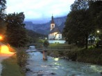 Archiv Foto Webcam Malerwinkel in Ramsau bei Berchtesgaden - Ortskirche St. Sebastian 03:00