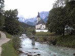 Archiv Foto Webcam Malerwinkel in Ramsau bei Berchtesgaden - Ortskirche St. Sebastian 11:00