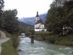 Archiv Foto Webcam Malerwinkel in Ramsau bei Berchtesgaden - Ortskirche St. Sebastian 07:00