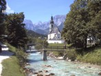 Archiv Foto Webcam Malerwinkel in Ramsau bei Berchtesgaden - Ortskirche St. Sebastian 11:00