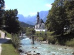 Archiv Foto Webcam Malerwinkel in Ramsau bei Berchtesgaden - Ortskirche St. Sebastian 13:00