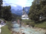 Archiv Foto Webcam Malerwinkel in Ramsau bei Berchtesgaden - Ortskirche St. Sebastian 11:00