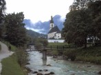 Archiv Foto Webcam Malerwinkel in Ramsau bei Berchtesgaden - Ortskirche St. Sebastian 19:00