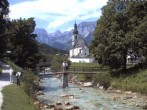 Archiv Foto Webcam Malerwinkel in Ramsau bei Berchtesgaden - Ortskirche St. Sebastian 11:00