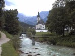 Archiv Foto Webcam Malerwinkel in Ramsau bei Berchtesgaden - Ortskirche St. Sebastian 17:00