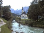 Archiv Foto Webcam Malerwinkel in Ramsau bei Berchtesgaden - Ortskirche St. Sebastian 19:00