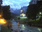 Archiv Foto Webcam Malerwinkel in Ramsau bei Berchtesgaden - Ortskirche St. Sebastian 03:00