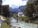 Archiv Foto Webcam Malerwinkel in Ramsau bei Berchtesgaden - Ortskirche St. Sebastian 13:00