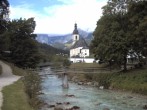 Archiv Foto Webcam Malerwinkel in Ramsau bei Berchtesgaden - Ortskirche St. Sebastian 09:00