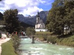 Archiv Foto Webcam Malerwinkel in Ramsau bei Berchtesgaden - Ortskirche St. Sebastian 11:00