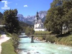 Archiv Foto Webcam Malerwinkel in Ramsau bei Berchtesgaden - Ortskirche St. Sebastian 11:00