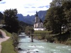 Archiv Foto Webcam Malerwinkel in Ramsau bei Berchtesgaden - Ortskirche St. Sebastian 13:00