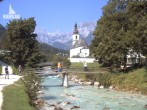 Archiv Foto Webcam Malerwinkel in Ramsau bei Berchtesgaden - Ortskirche St. Sebastian 09:00