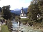 Archiv Foto Webcam Malerwinkel in Ramsau bei Berchtesgaden - Ortskirche St. Sebastian 13:00