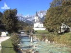 Archiv Foto Webcam Malerwinkel in Ramsau bei Berchtesgaden - Ortskirche St. Sebastian 09:00