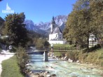 Archiv Foto Webcam Malerwinkel in Ramsau bei Berchtesgaden - Ortskirche St. Sebastian 11:00