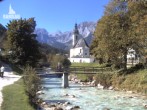 Archiv Foto Webcam Malerwinkel in Ramsau bei Berchtesgaden - Ortskirche St. Sebastian 11:00