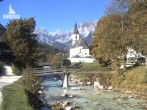 Archiv Foto Webcam Malerwinkel in Ramsau bei Berchtesgaden - Ortskirche St. Sebastian 09:00