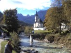 Archiv Foto Webcam Malerwinkel in Ramsau bei Berchtesgaden - Ortskirche St. Sebastian 13:00