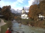 Archiv Foto Webcam Malerwinkel in Ramsau bei Berchtesgaden - Ortskirche St. Sebastian 09:00