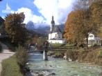 Archiv Foto Webcam Malerwinkel in Ramsau bei Berchtesgaden - Ortskirche St. Sebastian 11:00