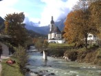 Archiv Foto Webcam Malerwinkel in Ramsau bei Berchtesgaden - Ortskirche St. Sebastian 13:00
