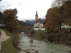 Archiv Foto Webcam Malerwinkel in Ramsau bei Berchtesgaden - Ortskirche St. Sebastian 13:00