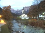 Archiv Foto Webcam Malerwinkel in Ramsau bei Berchtesgaden - Ortskirche St. Sebastian 06:00