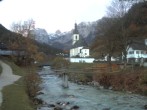 Archiv Foto Webcam Malerwinkel in Ramsau bei Berchtesgaden - Ortskirche St. Sebastian 05:00