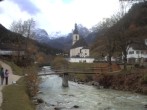Archiv Foto Webcam Malerwinkel in Ramsau bei Berchtesgaden - Ortskirche St. Sebastian 11:00