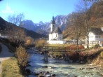 Archiv Foto Webcam Malerwinkel in Ramsau bei Berchtesgaden - Ortskirche St. Sebastian 19:00