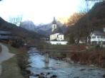 Archiv Foto Webcam Malerwinkel in Ramsau bei Berchtesgaden - Ortskirche St. Sebastian 06:00