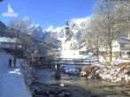 Archiv Foto Webcam Malerwinkel in Ramsau bei Berchtesgaden - Ortskirche St. Sebastian 10:00