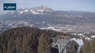 Archiv Foto Webcam St. Johann/Tirol: Blick von der Bergstation Harschbichl 11:00