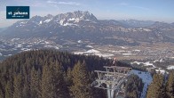 Archiv Foto Webcam St. Johann/Tirol: Blick von der Bergstation Harschbichl 13:00