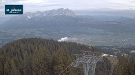 Archiv Foto Webcam St. Johann/Tirol: Blick von der Bergstation Harschbichl 05:00